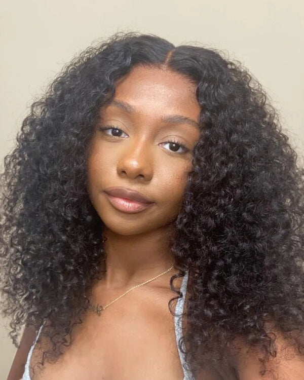 Beme Glueless ReadyWear 13x4 Natural Black Water Wave BOB Wig 100% Human Hair