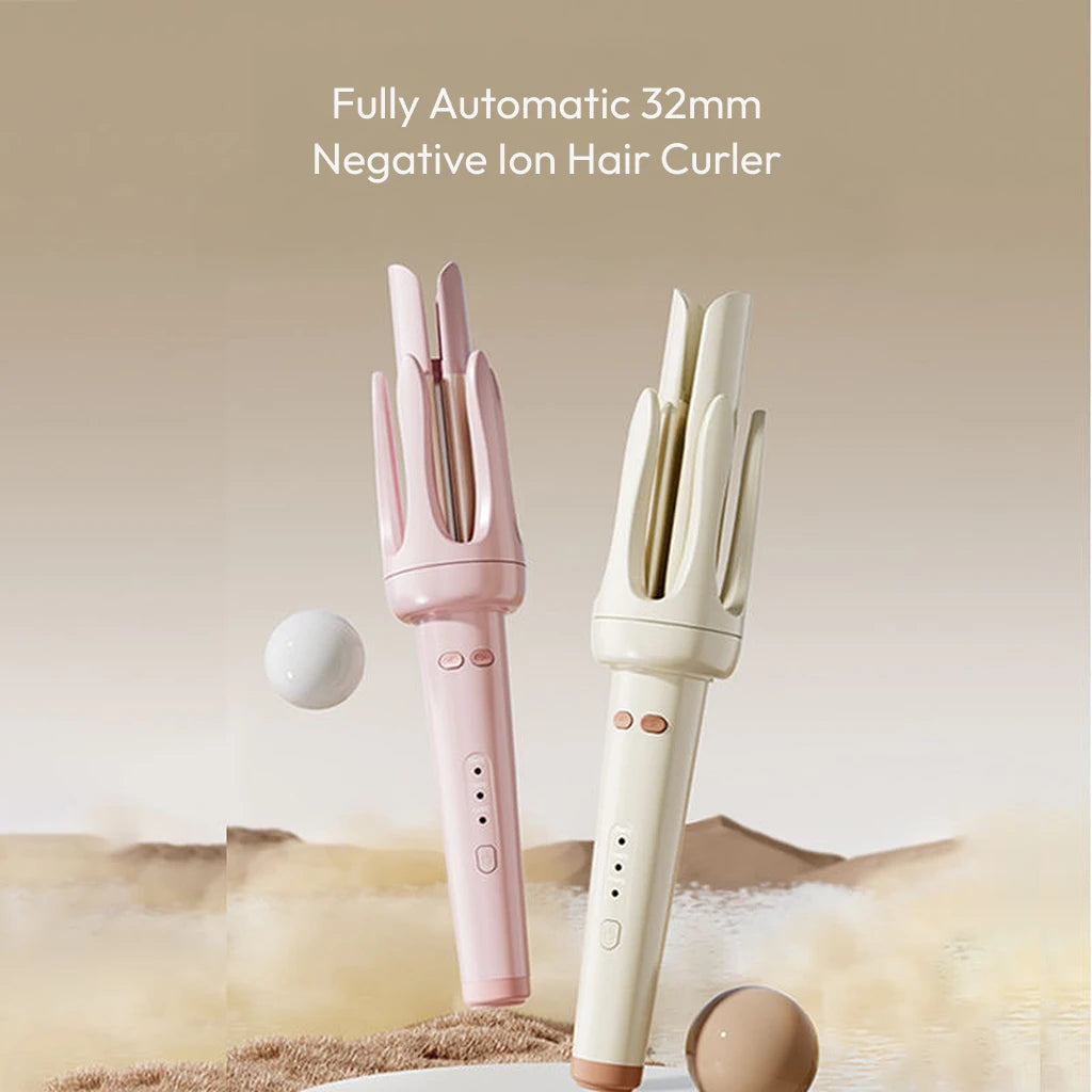 Fully Automatic 32mm Negative Ion Hair Curler Gentle Hair Friendly for Beginners